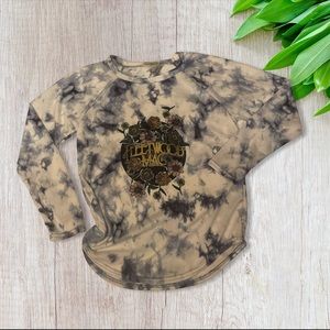 Fleetwood Mac Sublimated Floral Graphic Bleached Sweatshirt
